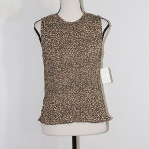 Vintage Jessica Lauren,  animal print sleeveless blouse